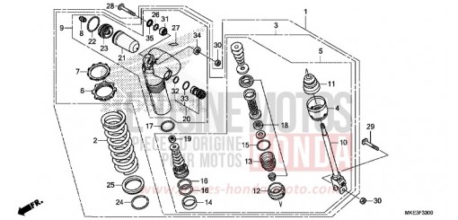 COUSSIN ARRIERE CRF450RH de 2017